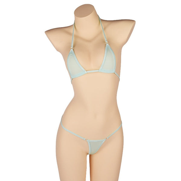 PARAKINI 2019 Sexy Micro Mini Bikini Set Women Erotic Transparent Swimwear Bathing Suit Tiny G-String Thong Bikinis Beachwear