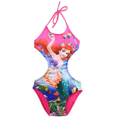 2-10T Mermaid Girl Kids Swimsuit Cartoon Bathing Suit Print Children Swimwear Bikini Tankini Baby Girl Summer Swimming Costume