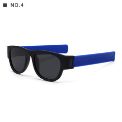 KDEAM 2019 New Circle Round Sunglasses Polarized for Men and Women Outdoor Fold Sun Glasses Portable Summer Beach Drive Glasses