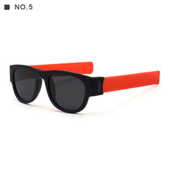 KDEAM 2019 New Circle Round Sunglasses Polarized for Men and Women Outdoor Fold Sun Glasses Portable Summer Beach Drive Glasses