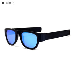 KDEAM 2019 New Circle Round Sunglasses Polarized for Men and Women Outdoor Fold Sun Glasses Portable Summer Beach Drive Glasses