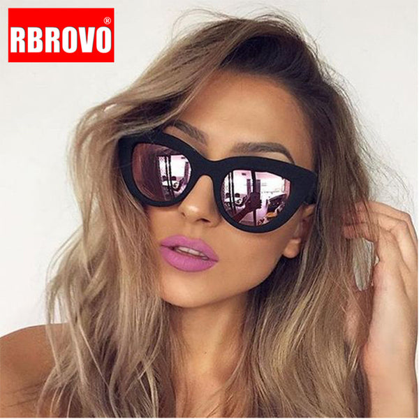 RBROVO 2019 Vintage Sunglasses Women/Men Cat Eye Luxury Sun Glasses Classic Shopping Beach Goggle Oculos De Sol UV400