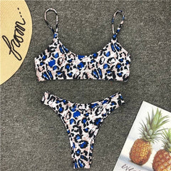 CXZD New Women Leopard Set Push-Up Padded Bra Beach Bikini Set Swimsuit Swimwears Enchanting Women's Swimsuits Sexy Bikini