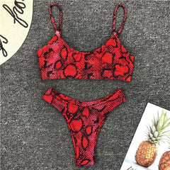 CXZD New Women Leopard Set Push-Up Padded Bra Beach Bikini Set Swimsuit Swimwears Enchanting Women's Swimsuits Sexy Bikini