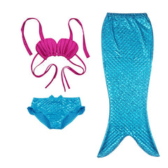 3Pcs New Kids Girls Mermaid Tail Swimmable Bikini Set Swimwear Swim Costume Children Bikinis Set Swim Suit