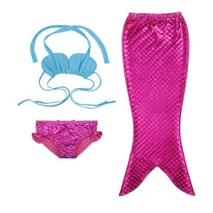 3Pcs New Kids Girls Mermaid Tail Swimmable Bikini Set Swimwear Swim Costume Children Bikinis Set Swim Suit