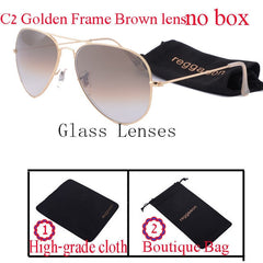 reggaeon luxury Glass lens sunglasses women 2019 High quality uv400 men Brand Designer beach box rays Pilot Sun glasses G15