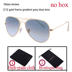 reggaeon luxury Glass lens sunglasses women 2019 High quality uv400 men Brand Designer beach box rays Pilot Sun glasses G15