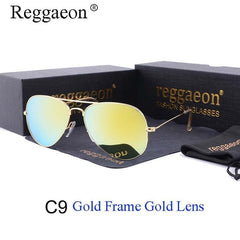 reggaeon luxury Glass lens sunglasses women 2019 High quality uv400 men Brand Designer beach box rays Pilot Sun glasses G15