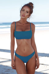 COSPOT Bikini 2019 Solid Swimwear Women Sexy Bandeau Swimsuit Brazilian Biquini Female Beach Wear Bathing Suits Swimming Suit