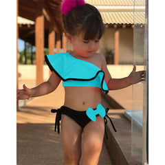 Loozykit 2019 Baby Kids Girl Two Piece Swimsuit Summer Child Swimwear For Water Sports Bikini Swim Dress Beach Bathing Costume