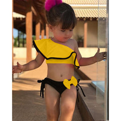 Loozykit Swimsuit For Teen Girls Summer Baby Kids Girl Two Piece Swimwear Water Sports Bikini Swim Dress Beach Bathing Costume