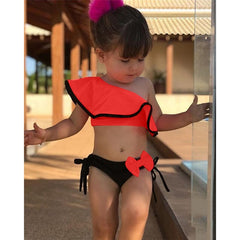 Loozykit Swimsuit For Teen Girls Summer Baby Kids Girl Two Piece Swimwear Water Sports Bikini Swim Dress Beach Bathing Costume